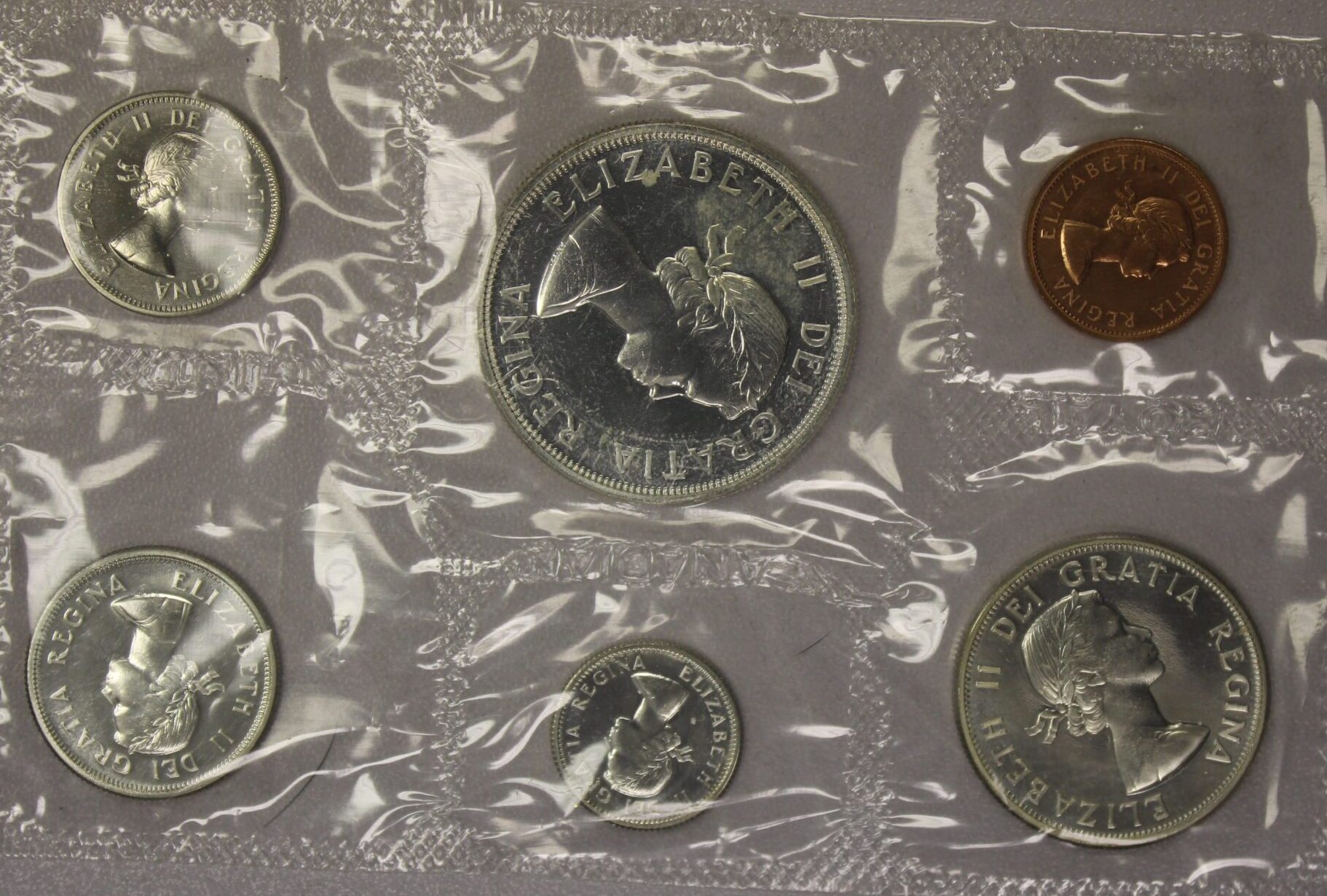 1963-1966 Canada Proof Like Sets Dollar thru Cent (No Envelope Date Our Choice)