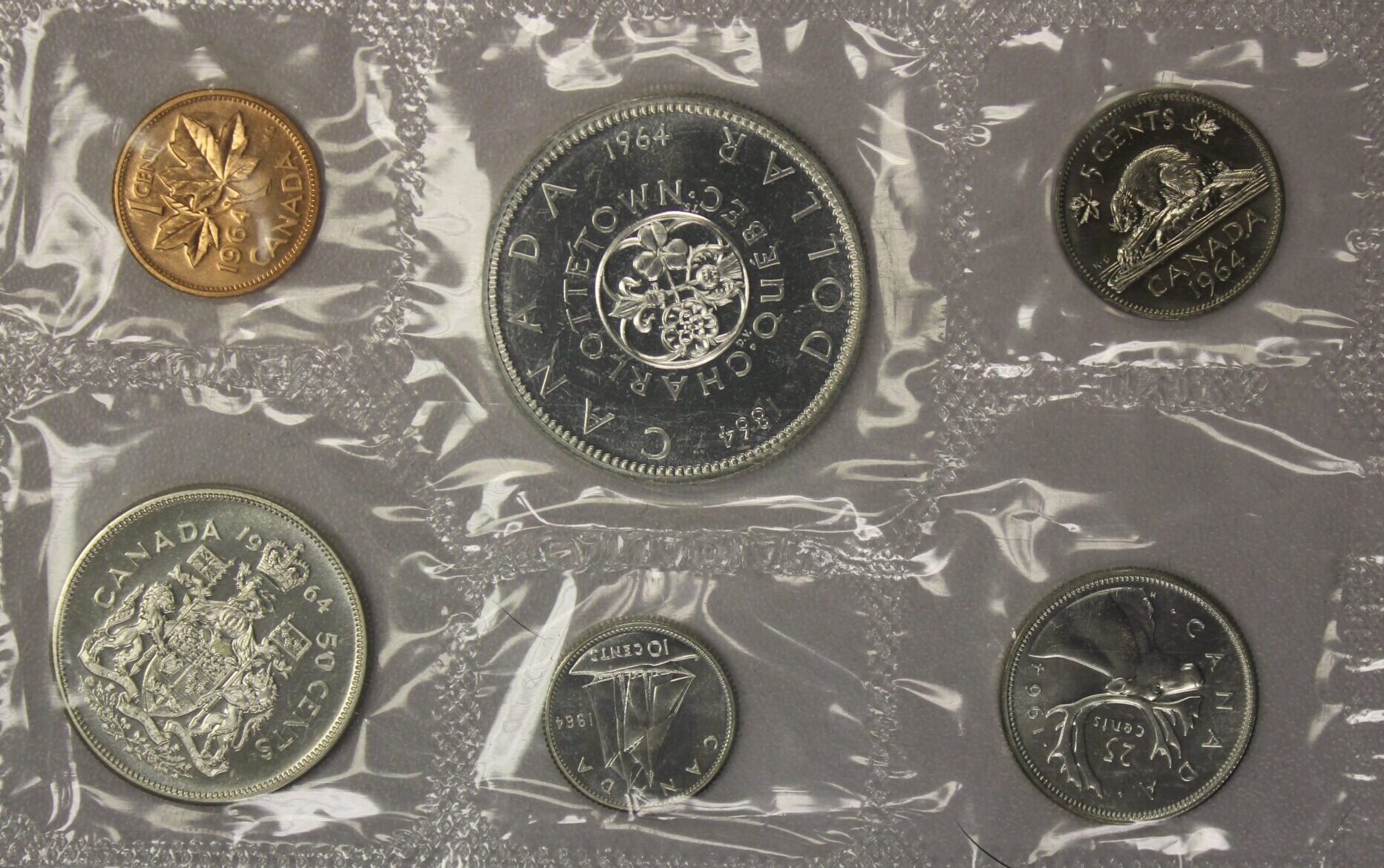 1963-1966 Canada Proof Like Sets Dollar thru Cent (No Envelope Date Our Choice) - Image 2