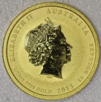 2013 Australia 15 Dollars 1/10th Ounce Gold Coin WW 2 Australian/American Memorial