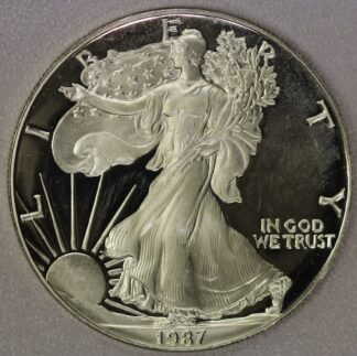 AUCTION-   1987-S Proof American Silver Eagle No Box No Papers