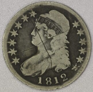AUCTION-   1812 Capped Bust Half Dollar Scratched & Worn