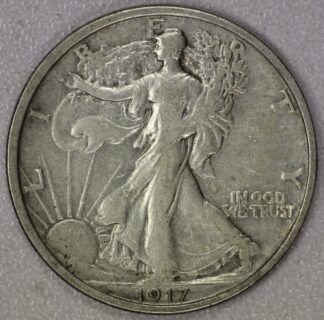 AUCTION-   1917 Walking Liberty Half Dollar Fine