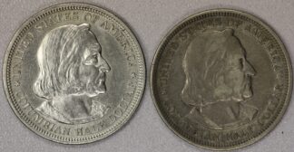 AUCTION-   1892 & 1893 Columbian Commemorative Half Dollars Cleaned