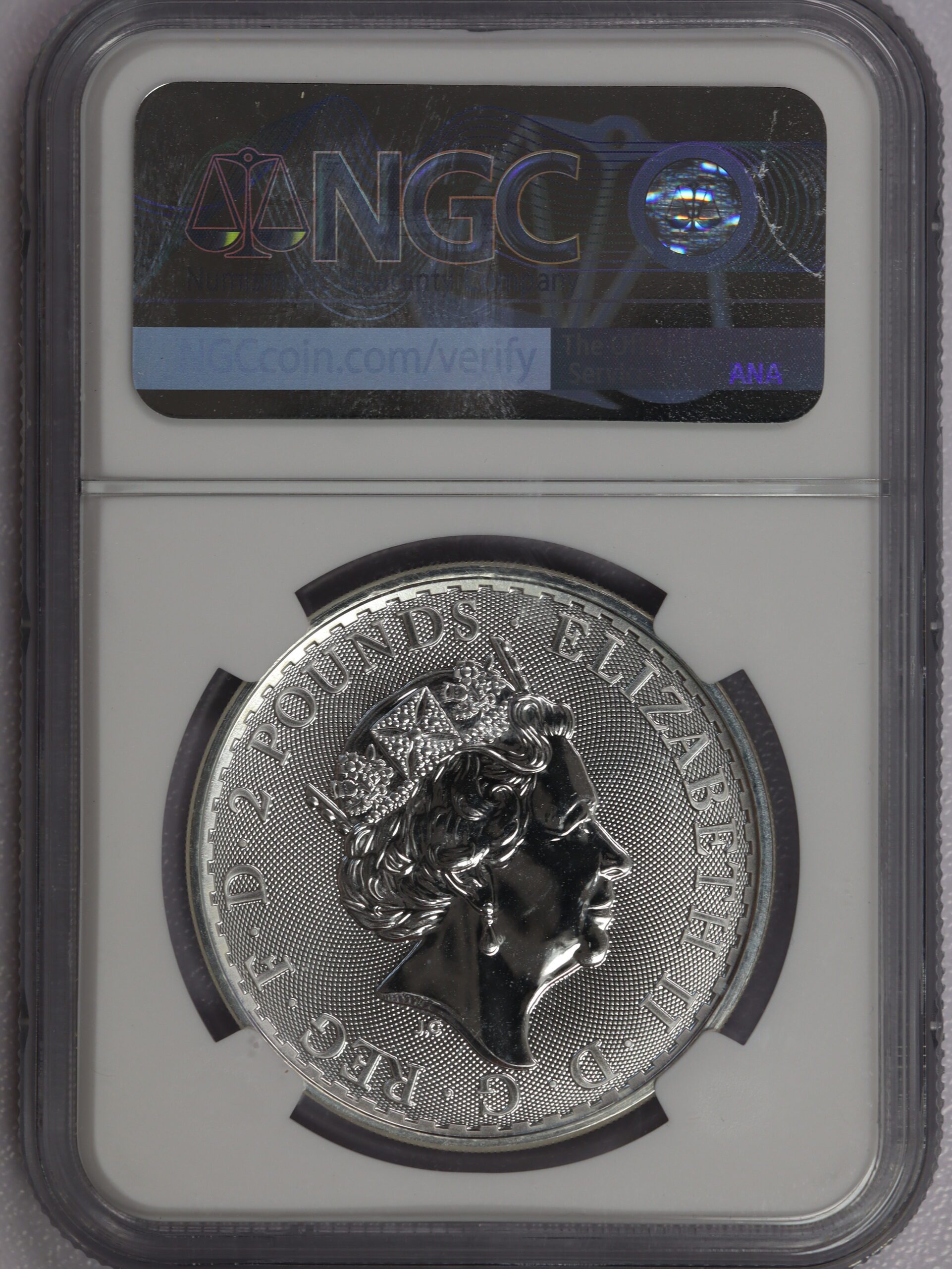 2023 Silver Britannia QE II Reverse 1 oz .999 Fine MS69 NGC - Image 3