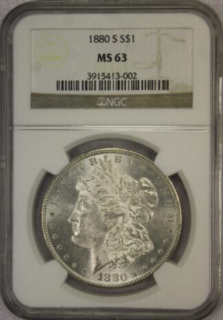 AUCTION-   1880-S Morgan Silver Dollar NGC MS63