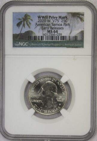 AUCTION-   2020-W American Samoa Park Washington Quarter Early Releases NGC MS64