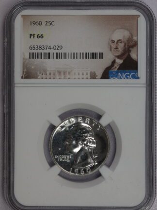 1960 Proof Washington Quarter Washington Label NGC PF66