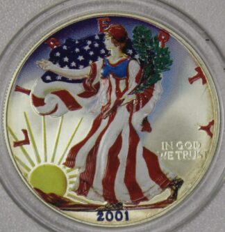 AUCTION-   2001 Colorized American Silver Eagle