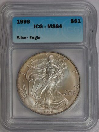 Auction - 1998 Silver Eagle MS64 ICG
