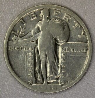 AUCTION-   1918 Standing Liberty Quarter G to VG Cleaned