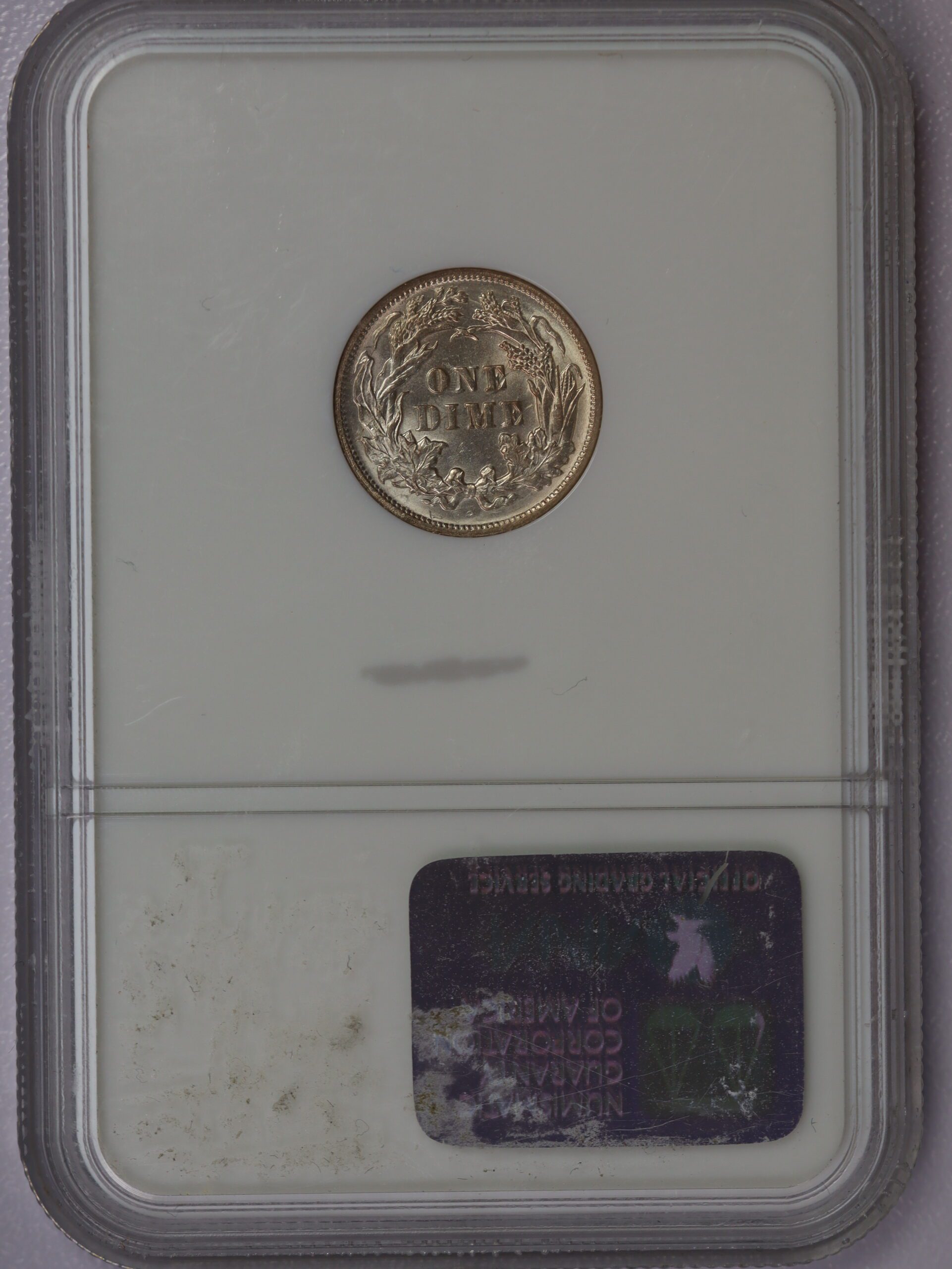 1891 Seated Dime NGC MS61 - Image 3
