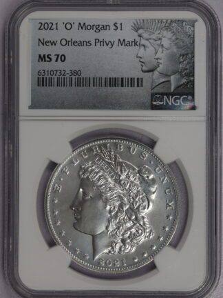 2021 O Privy Morgan Silver Dollar NGC MS70