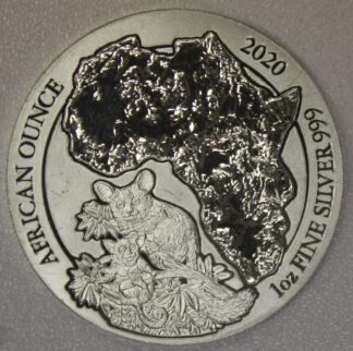 AUCTION-   2020 Rwanda One Troy Ounce .999 Silver African Ounce Bush Baby