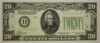 AUCTION-   1934 Twenty Dollar Federal Reserve Note Cleveland District AU to UNC