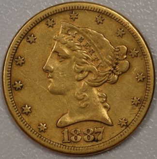 1887 S Liberty Head $5 Gold VF