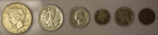 1935 Year Set Includes Peace Silver Dollar