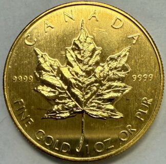 1987 Canada Gold Maple $50 One Ounce .9999 Scratched