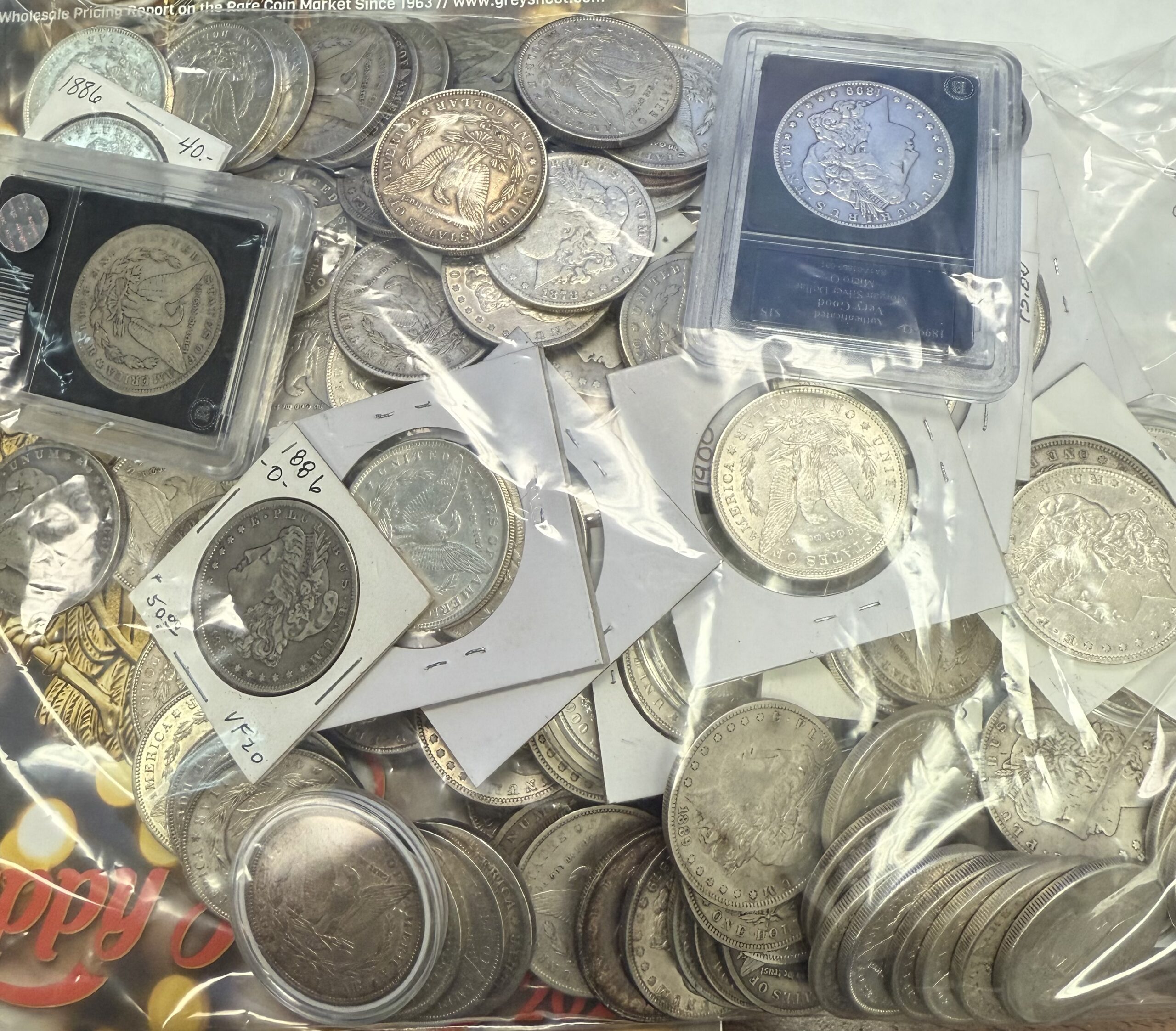 1878 to 1904 Random Date Morgan Dollar Cleaned Worn Culls - Image 2