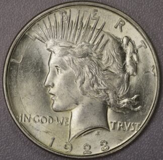1923 D Peace Dollar MS62