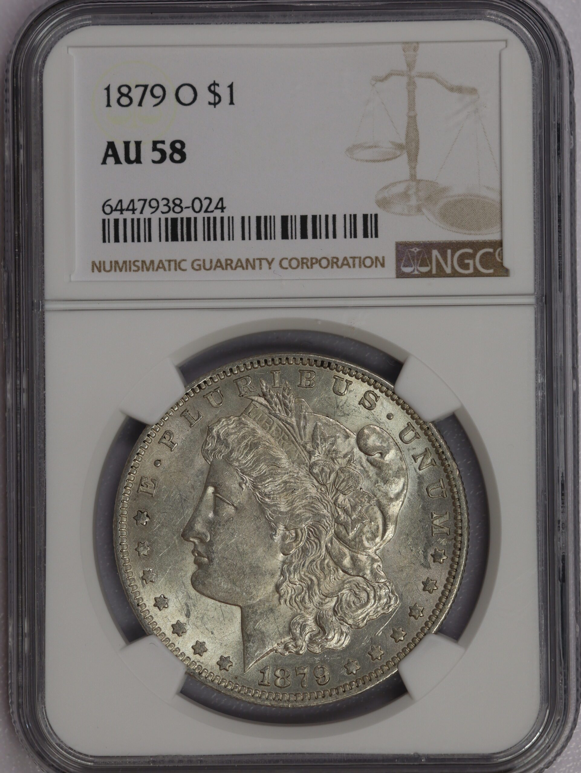 1879 O Morgan Dollar NGC AU58