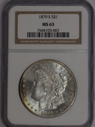 1879 S Morgan Dollar NGC MS63 Toning