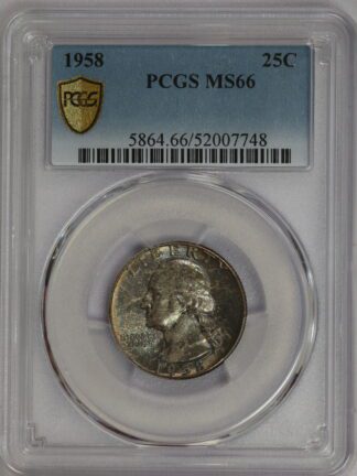 Auction - 1958 Washington Quarter Toned MS66 PCGS