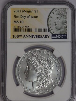 2021 Morgan Silver Dollar NGC MS70 100th Anniversary