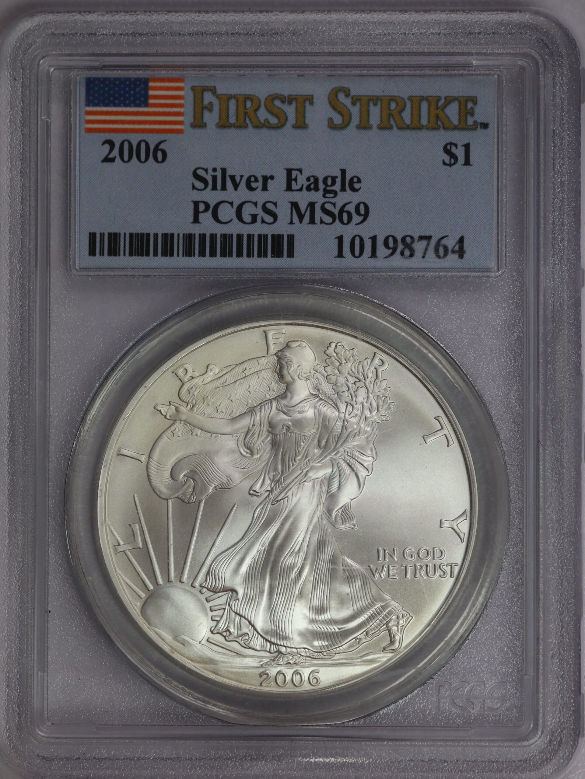 2006 Silver Eagle First Strike PCGS MS69