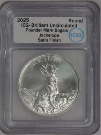 Auction - 2025 Jackalope Silver Round .999 Silver ICG BU