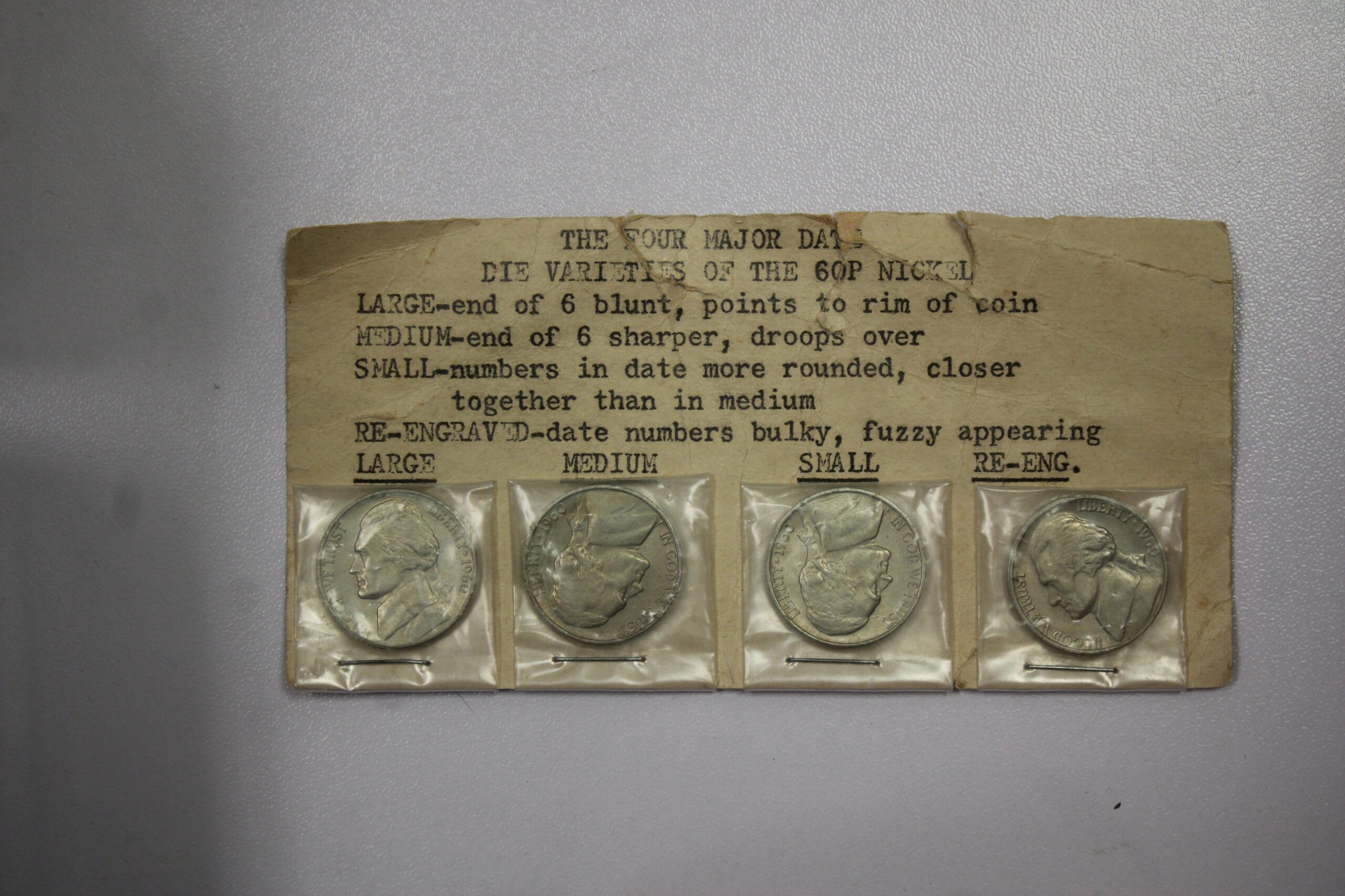 Auction - 1960 Jefferson Nickels Not Varieties But Examples Of Die Deterioration