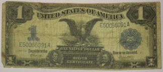 1899 One Dollar Silver Certificate "Black Eagle" Note VERY CIRCULATED