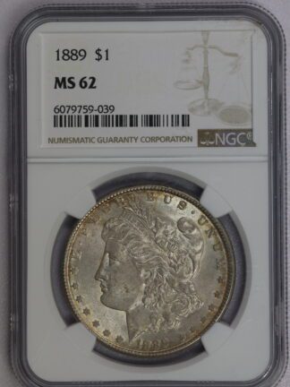AUCTION - 1889 Morgan Dollar MS62 NGC