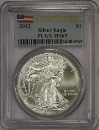 AUCTION-   2013 Silver Eagle First Strike PCGS MS69