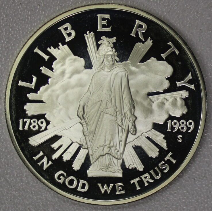 AUCTION- 1989-S Congress Bicentennial Proof Silver Dollar
