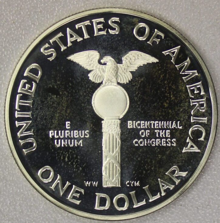 AUCTION- 1989-S Congress Bicentennial Proof Silver Dollar - Image 2