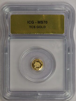 AUCTION - .999 1/200th oz Gold Coin Shack ICG MS70