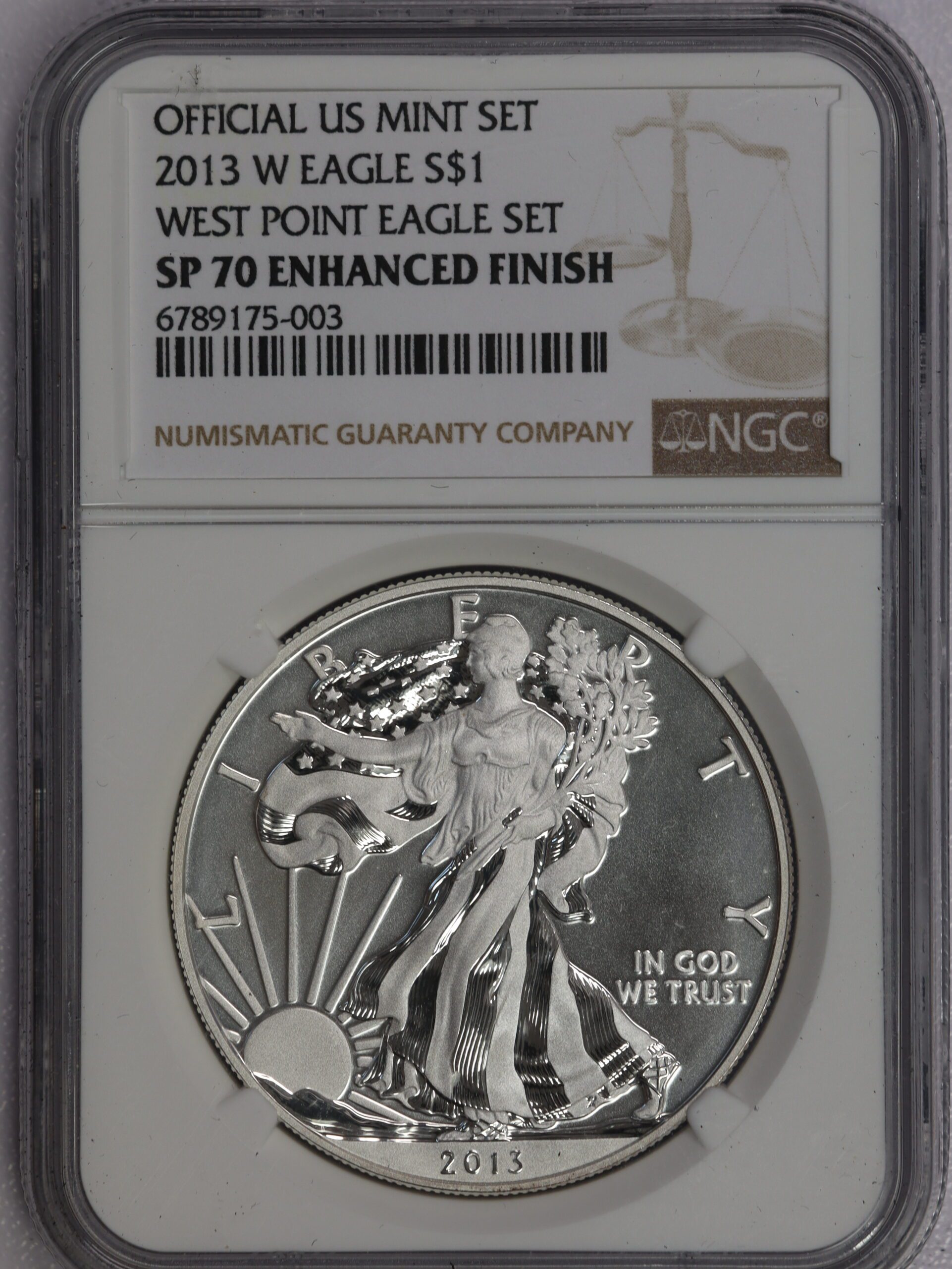 2013 W Enhanced Silver Eagle PF70 NGC – Portsmouth Coin & Currency Co