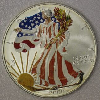 AUCTION-   2000 Colorized American Silver Eagle
