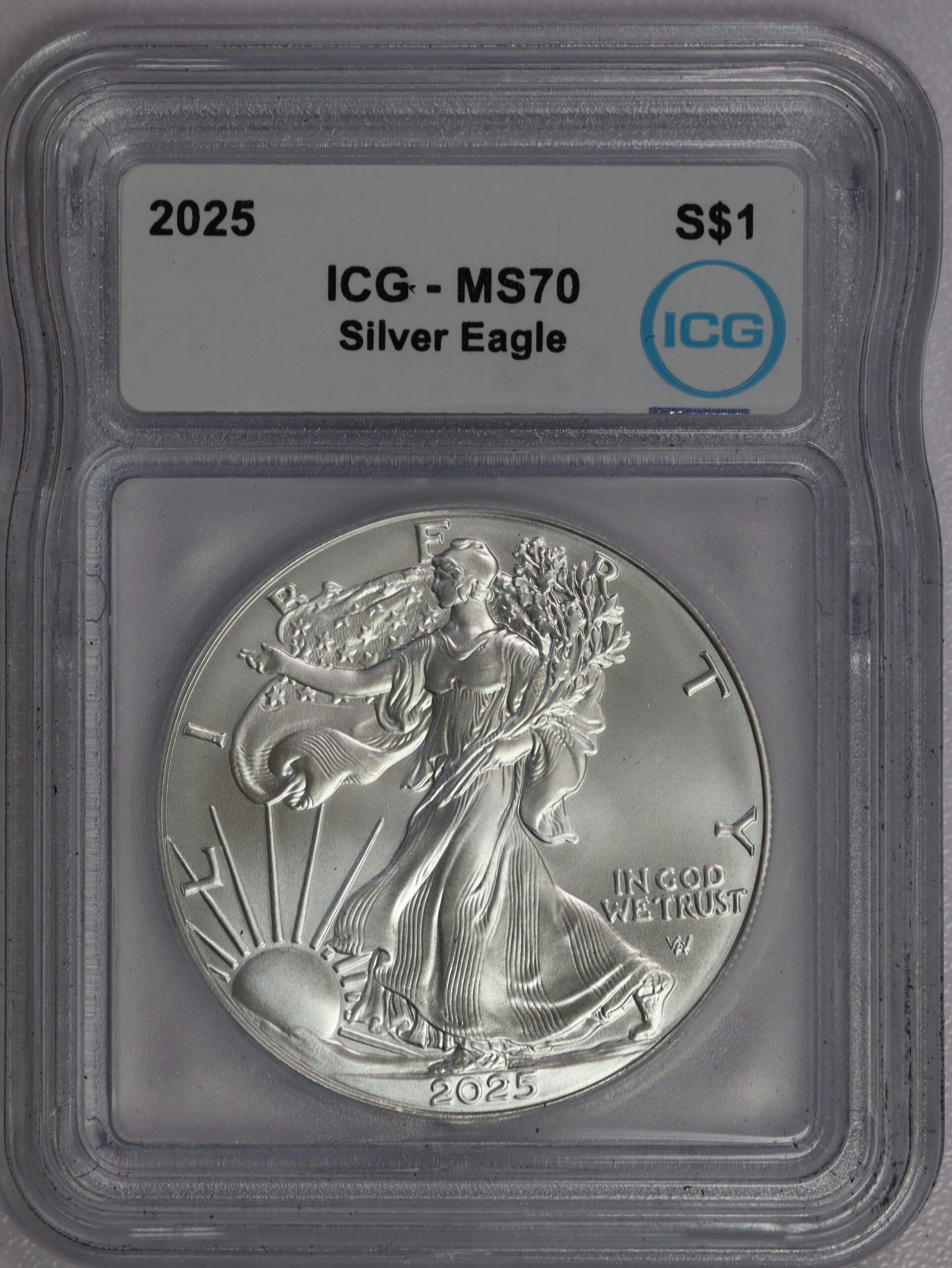 2025 Silver Eagle MS69 ICG – Portsmouth Coin & Currency Co