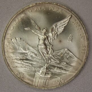AUYCTION-   2000 Mexico Libertad One Troy Ounce .999 Silver