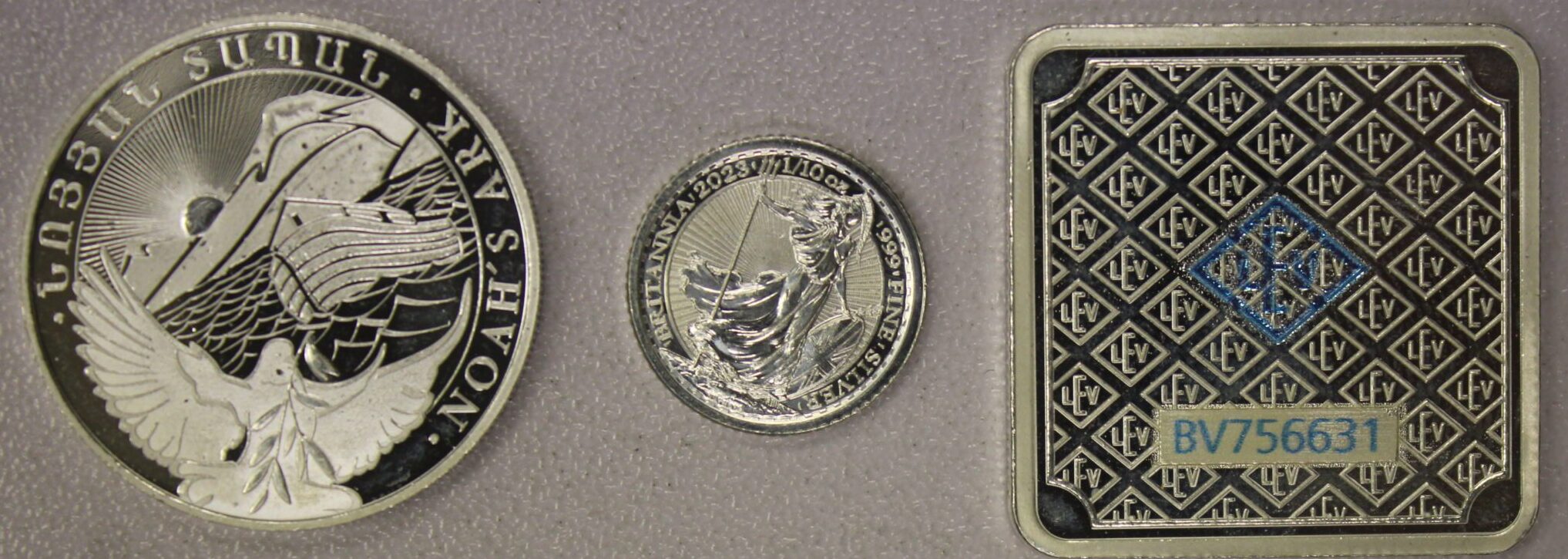 AUCTION- 38.8 Grams of Fractional Silver Geiger, Britannia & Armenia - Image 2