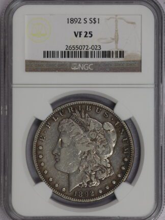1892 S Morgan Dollar VF25 NGC