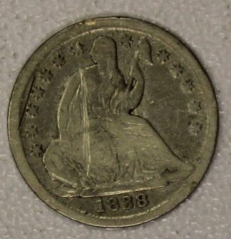 AUCTION- 1838 Seated Liberty Half Dime Circulated