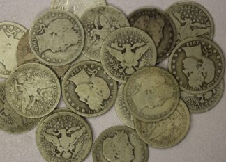 1892-1916 Barber Quarters Half Roll (20 Coins) AG to Good