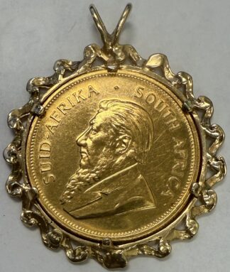 1976 South Africa 1 oz Gold Krugerrand In Plated Bezel