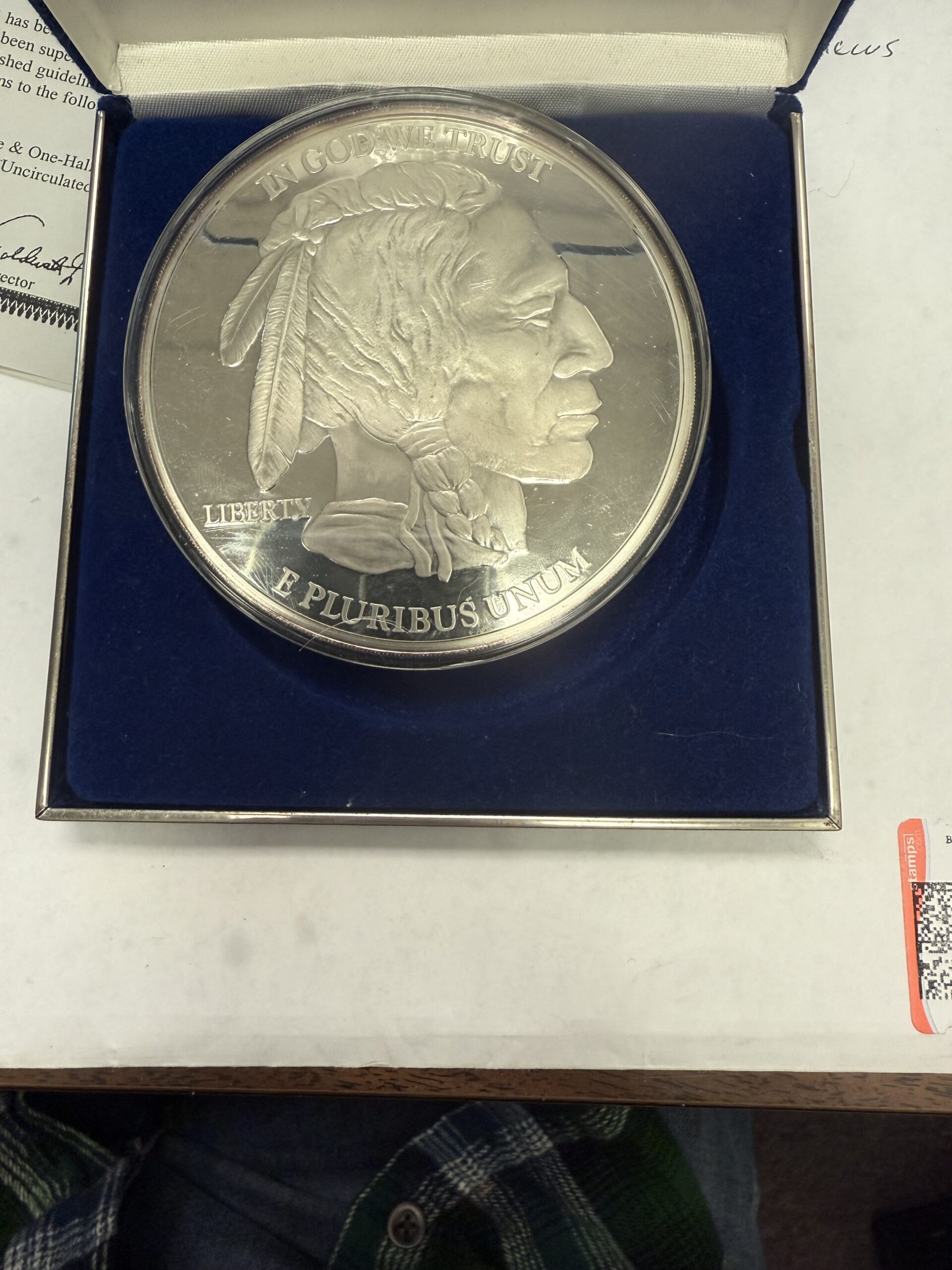 4 oz .999 Giant Bison Indian Silver Round