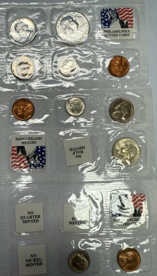 1955 P D S Uncirculated Mint Set Aftermarket Packaging 11 Coins