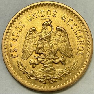 1907 Mexico 10 Diez Pesos Gold