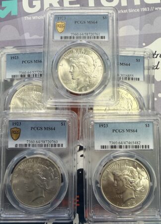 1923 Peace Dollar PCGS MS64 Choice Hand Picked