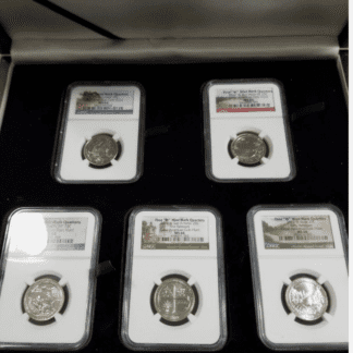 2019 W America The Beautiful Silver Quarter Proof Set - 5 Coin Set - .999 Fine Silver MS66 NGC